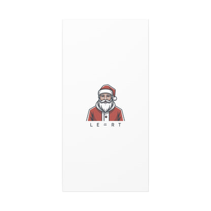 Minimal Santa Canvas, Modern Santa Graphic | Geometric Christmas Wall Art