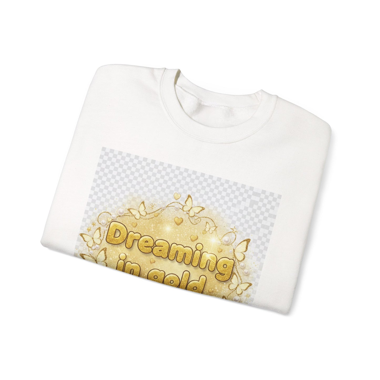 Dreaming in Gold and Glitter Crewneck Sweatshirt