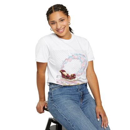 Sleighing Softly in Style T-Shirt — Festive Sleigh Graphic Holiday Tee