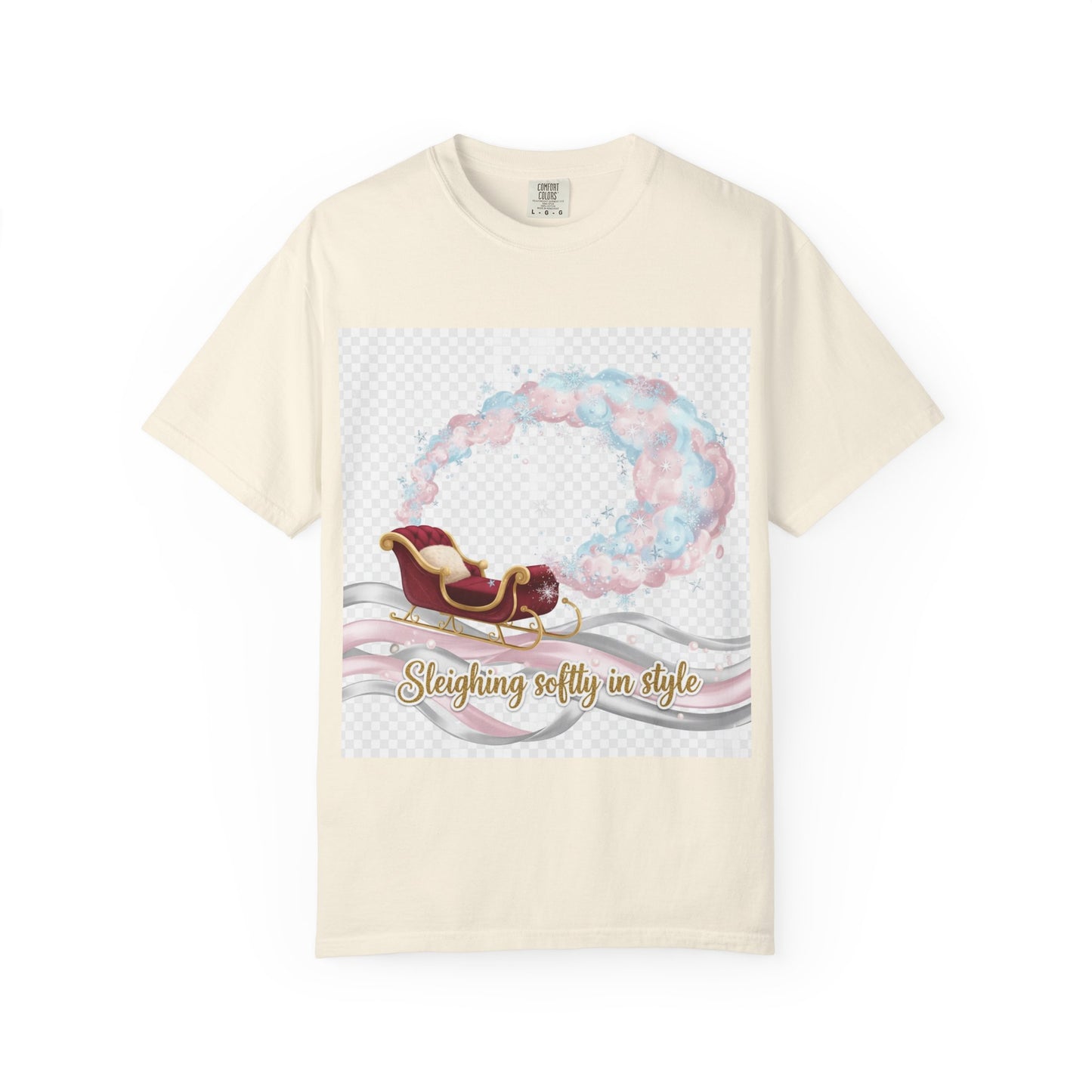 Sleighing Softly in Style T-Shirt — Festive Sleigh Graphic Holiday Tee