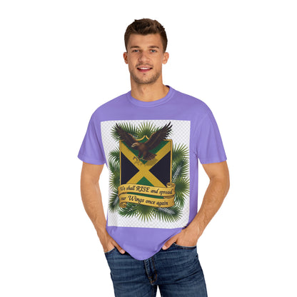 Jamaica Flag Eagle T-Shirt — "We shall RISE and spread our Wings once again" Patriotic Tee