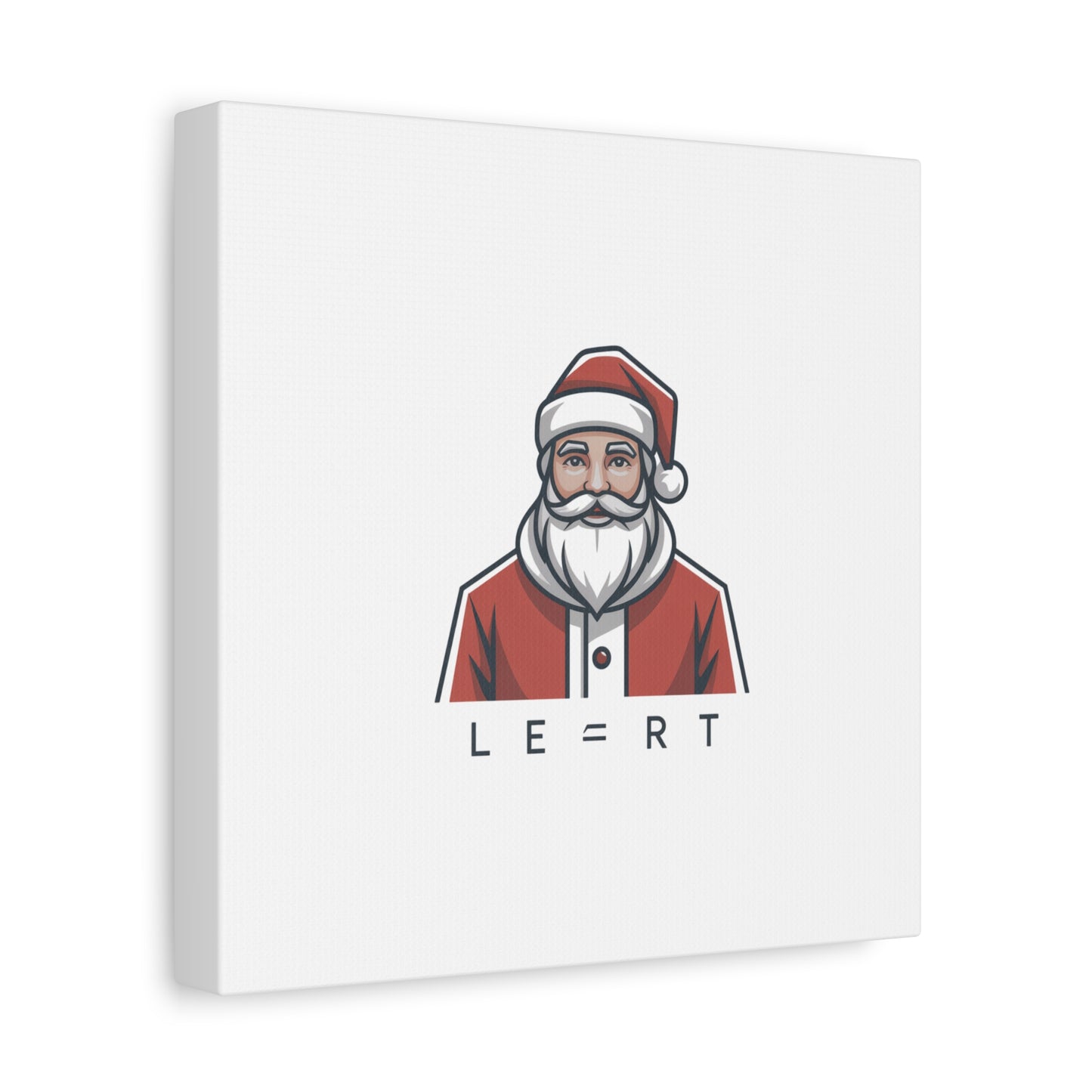 Minimal Santa Canvas, Modern Santa Graphic | Geometric Christmas Wall Art