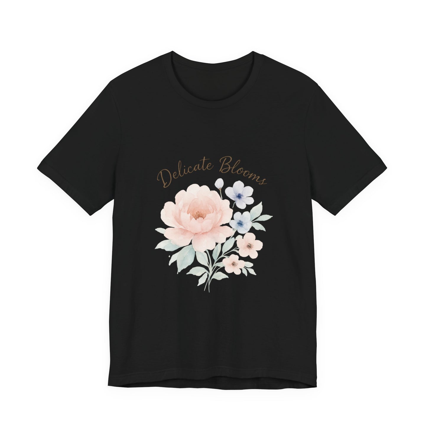 Delicate Blooms Floral Tee — Soft Pastel Flower Graphic T-Shirt
