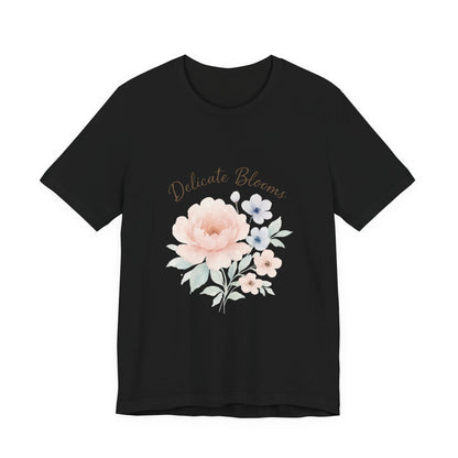 Delicate Blooms Floral Tee — Soft Pastel Flower Graphic T-Shirt
