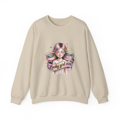 Lucky Girl 2026 Crewneck Sweatshirt | manifest luck, lucky charms