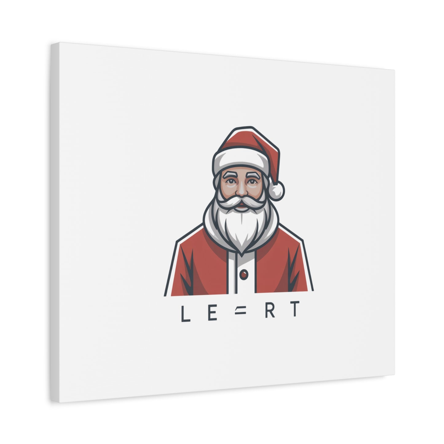 Minimal Santa Canvas, Modern Santa Graphic | Geometric Christmas Wall Art