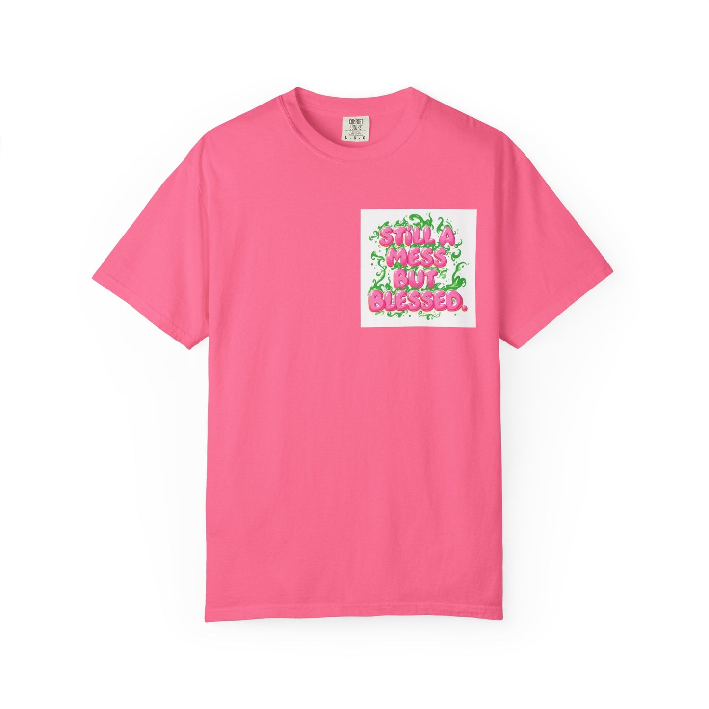 T-Shirt - 'Still A Mess But Blessed' Floral Graphic Tee