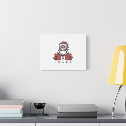 Minimal Santa Canvas, Modern Santa Graphic | Geometric Christmas Wall Art