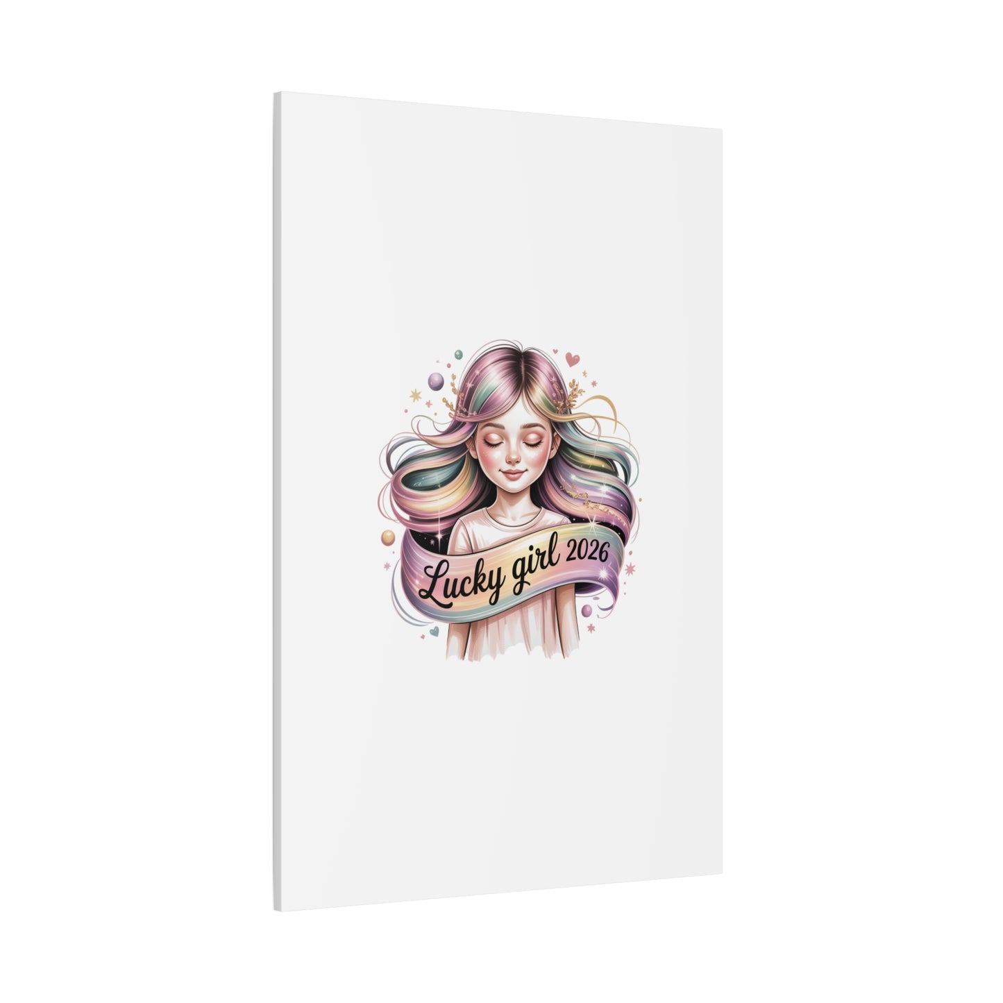 Lucky Girl 2026 Canvas Print | manifest luck, lucky charms