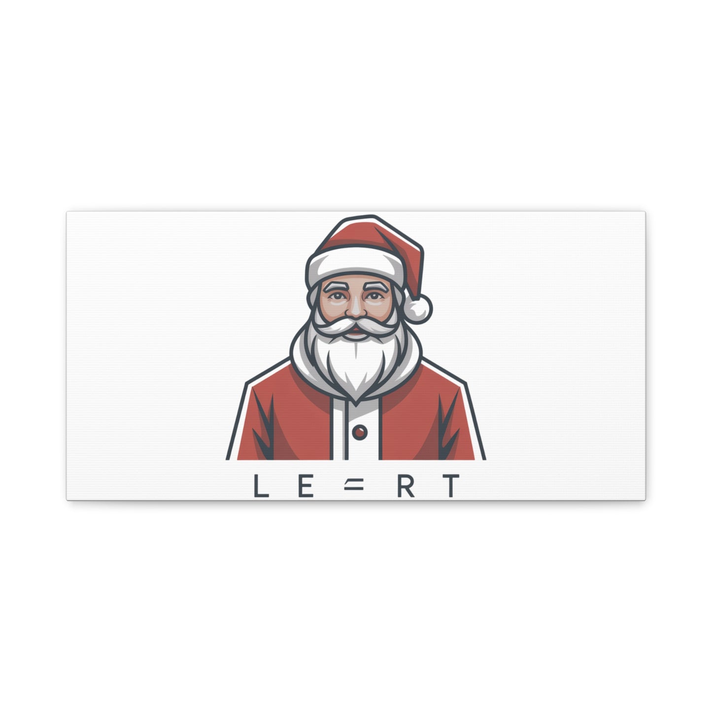 Minimal Santa Canvas, Modern Santa Graphic | Geometric Christmas Wall Art