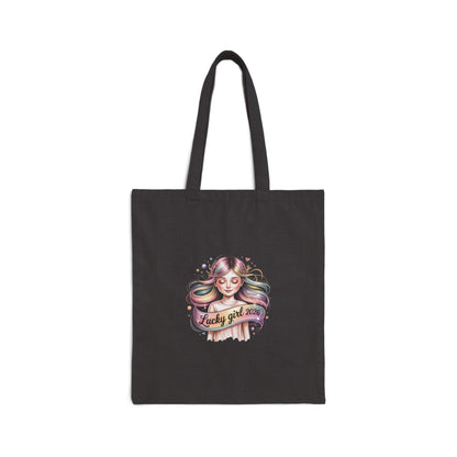 Lucky Girl Manifest, Tote | 2026 manifest luck, pastel metallic charm
