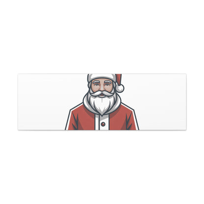 Minimal Santa Canvas, Modern Santa Graphic | Geometric Christmas Wall Art