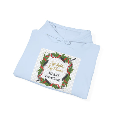 Christmas Wreath Hoodie - 'Merry Everything' Holiday Sweatshirt