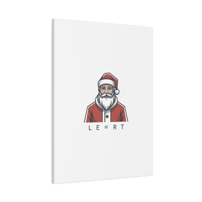 Minimal Santa Canvas, Modern Santa Graphic | Geometric Christmas Wall Art