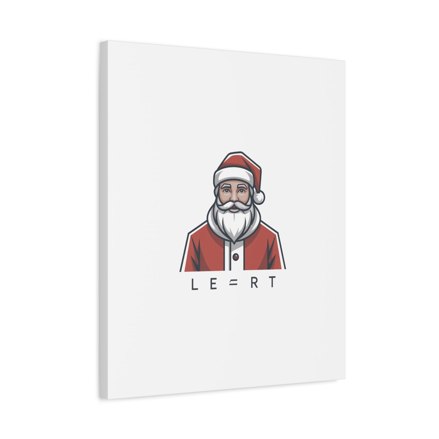 Minimal Santa Canvas, Modern Santa Graphic | Geometric Christmas Wall Art