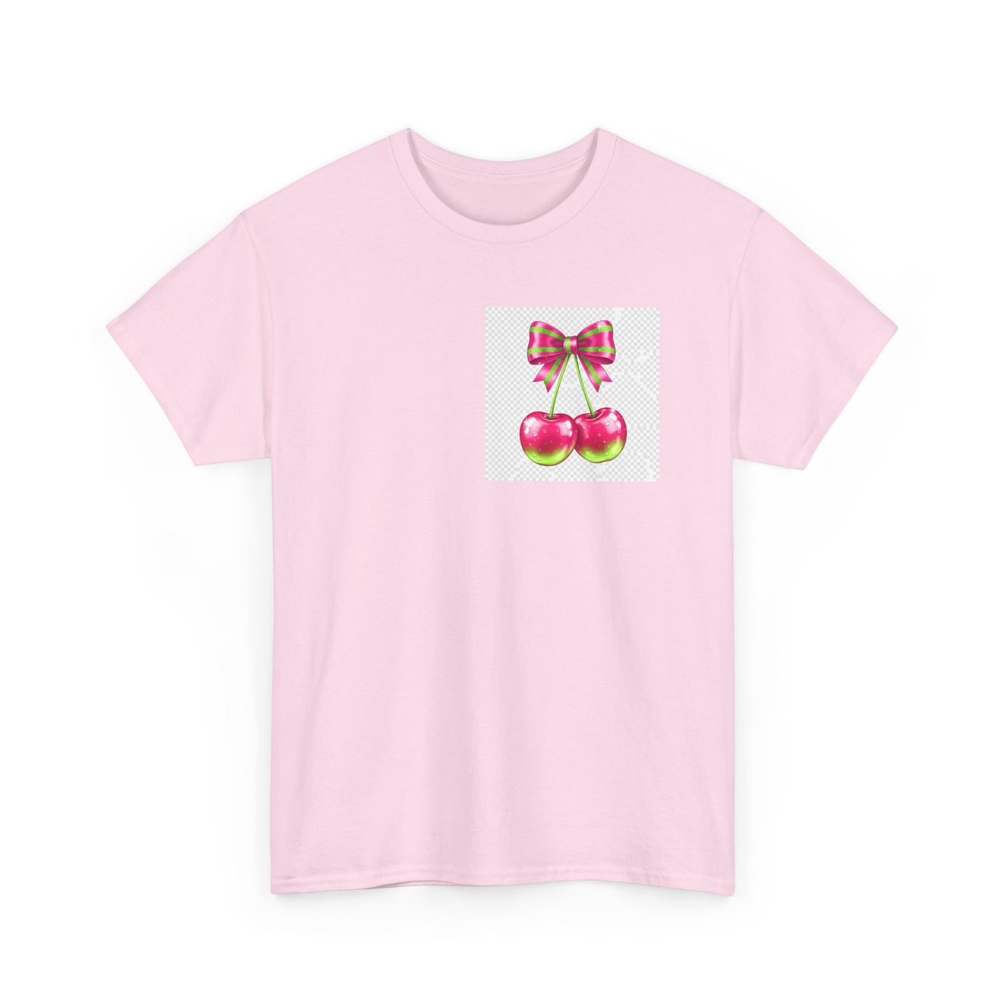 Cherry Bow T-Shirt — Cute Retro Fruit Graphic Tee
