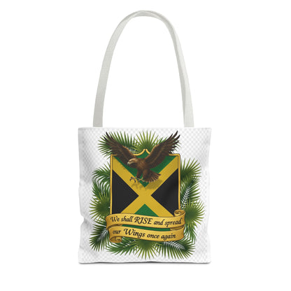 Jamaica Eagle Flag Tote Bag — "We shall RISE and spread our Wings once again" Canvas Shopper