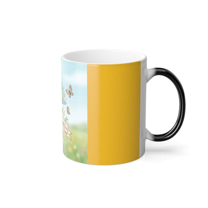 Color Morphing Inspirational Mug - "You Make My World Bloom" - Perfect Gift for Nature Lovers