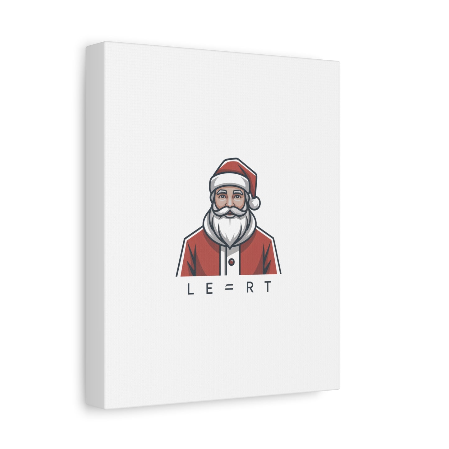 Minimal Santa Canvas, Modern Santa Graphic | Geometric Christmas Wall Art