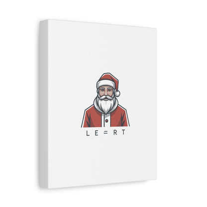 Minimal Santa Canvas, Modern Santa Graphic | Geometric Christmas Wall Art