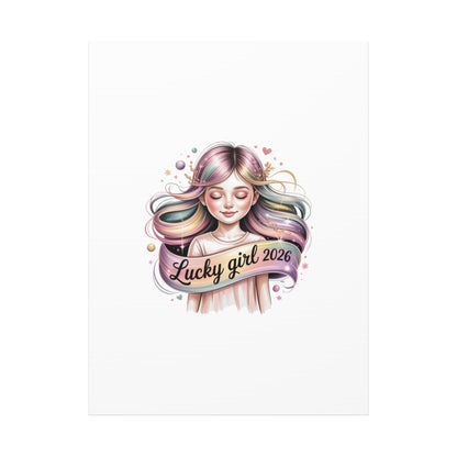 Lucky Girl 2026 Canvas Print | manifest luck, lucky charms