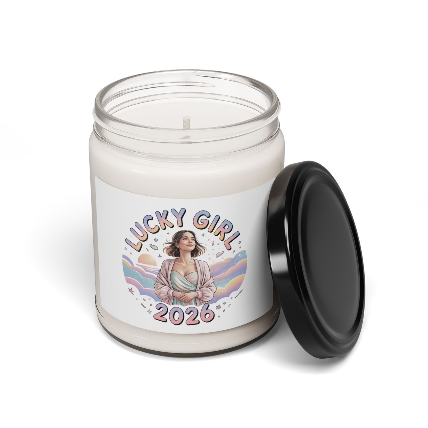 Lucky Girl 2026 Soy Candle | manifest luck, lucky charms