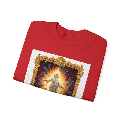 Christian Crewneck Sweatshirt — "A Present Help in Time of Trouble" Psalm 46 Design