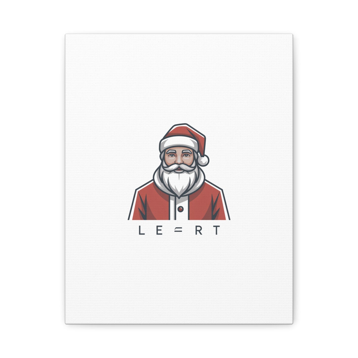 Minimal Santa Canvas, Modern Santa Graphic | Geometric Christmas Wall Art