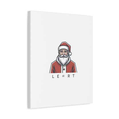 Minimal Santa Canvas, Modern Santa Graphic | Geometric Christmas Wall Art