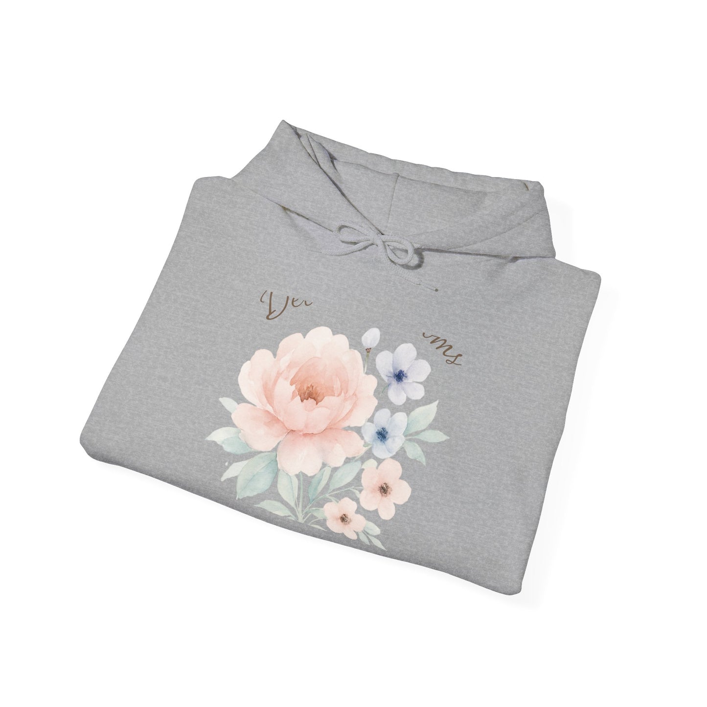Floral 'You + Me' Hoodie — Soft Watercolor Flower Pullover