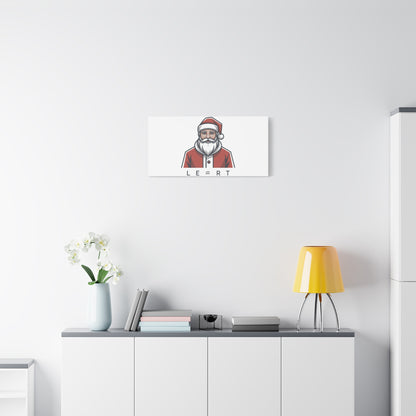 Minimal Santa Canvas, Modern Santa Graphic | Geometric Christmas Wall Art