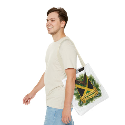 Jamaica Eagle Flag Tote Bag — "We shall RISE and spread our Wings once again" Canvas Shopper