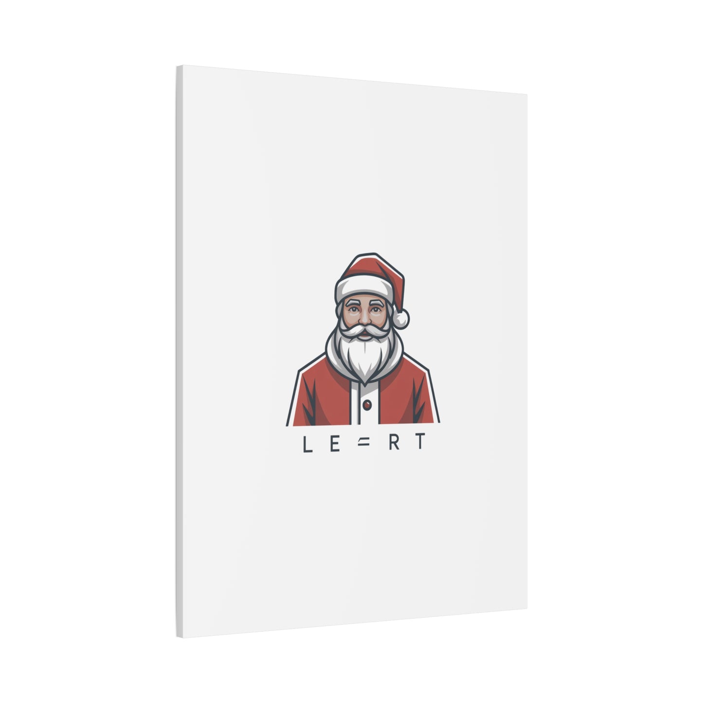 Minimal Santa Canvas, Modern Santa Graphic | Geometric Christmas Wall Art