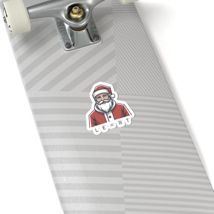 Minimal Santa Sticker | Modern Santa Graphic, Geometric Christmas Sticker