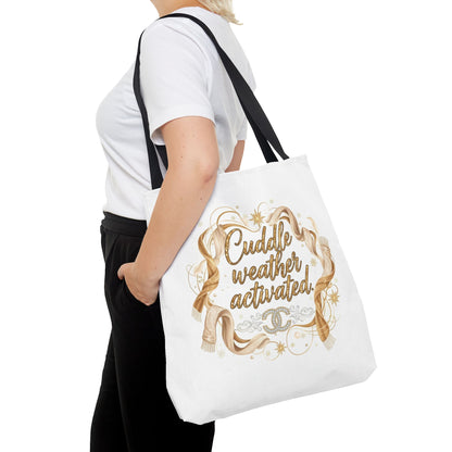 Cuddle Weather Activated Tote Bag — Cozy Fall Cozy Season Canvas Tote