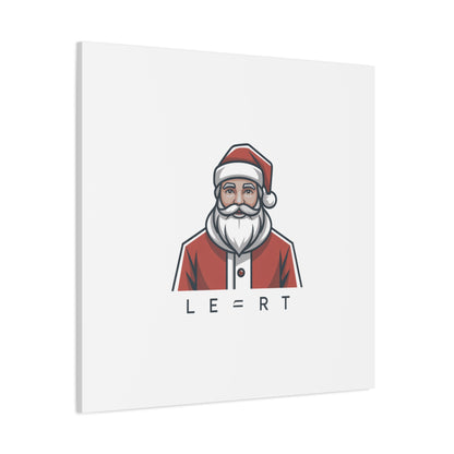 Minimal Santa Canvas, Modern Santa Graphic | Geometric Christmas Wall Art