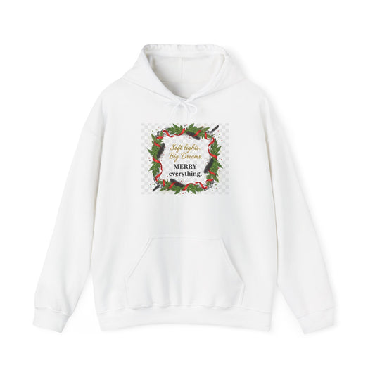 Christmas Wreath Hoodie - 'Merry Everything' Holiday Sweatshirt