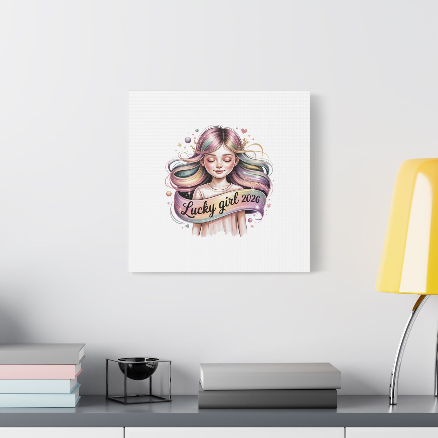 Lucky Girl 2026 Canvas Print | manifest luck, lucky charms