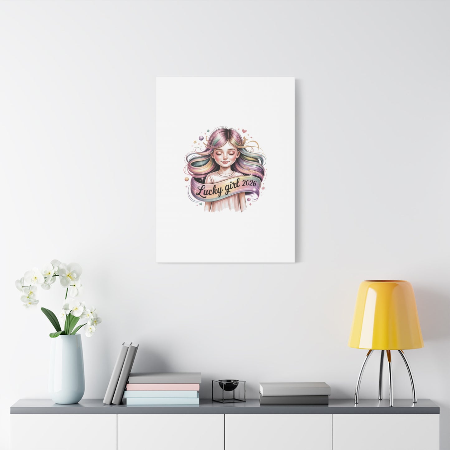 Lucky Girl 2026 Canvas Print | manifest luck, lucky charms