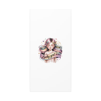 Lucky Girl 2026 Canvas Print | manifest luck, lucky charms