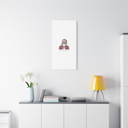 Minimal Santa Canvas, Modern Santa Graphic | Geometric Christmas Wall Art