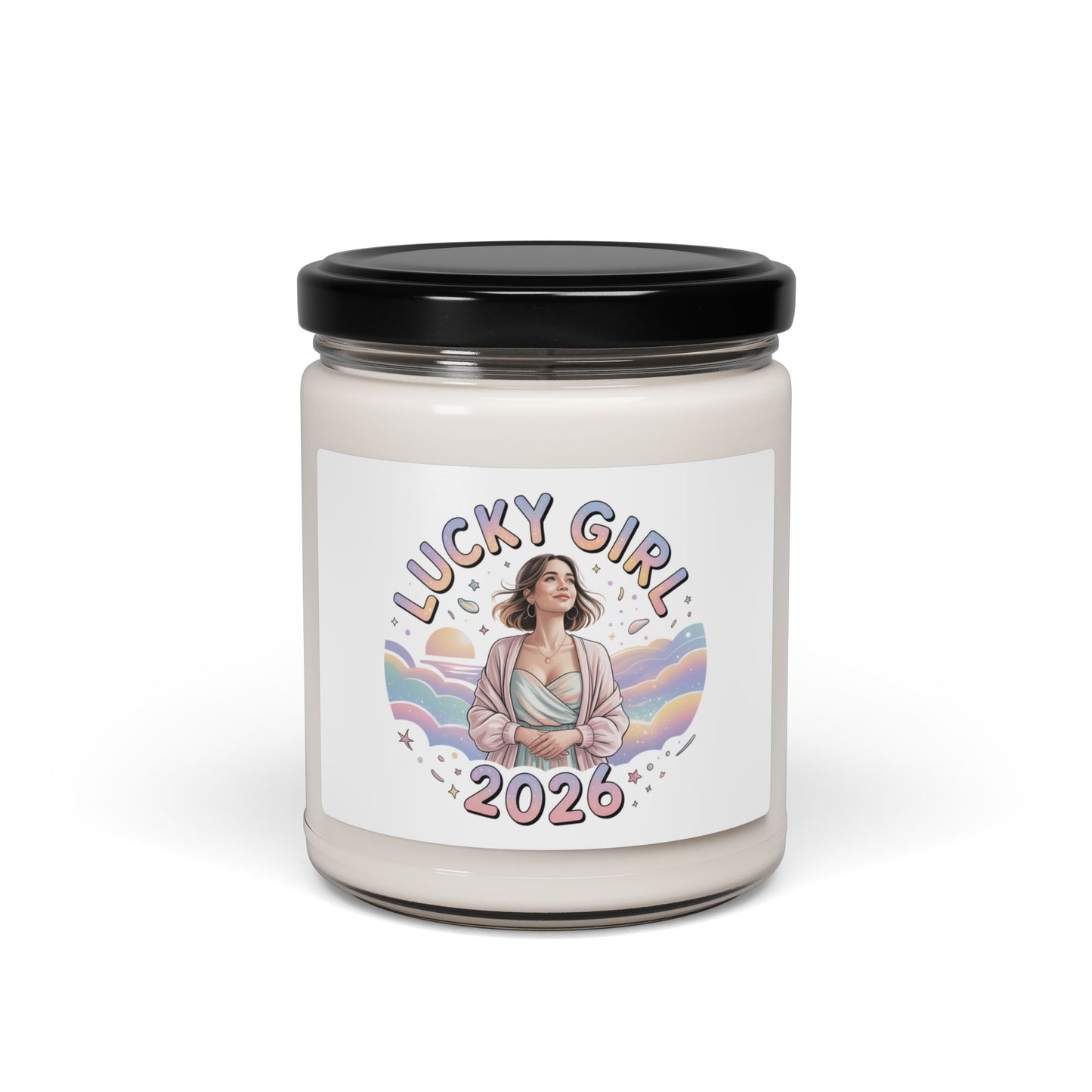 Lucky Girl 2026 Soy Candle | manifest luck, lucky charms