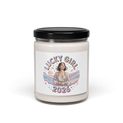 Lucky Girl 2026 Soy Candle | manifest luck, lucky charms