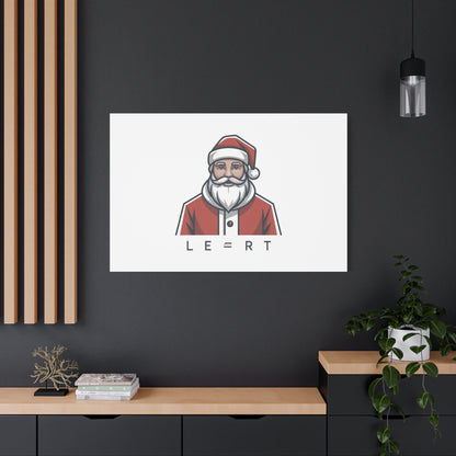Minimal Santa Canvas, Modern Santa Graphic | Geometric Christmas Wall Art