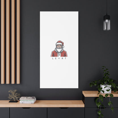 Minimal Santa Canvas, Modern Santa Graphic | Geometric Christmas Wall Art