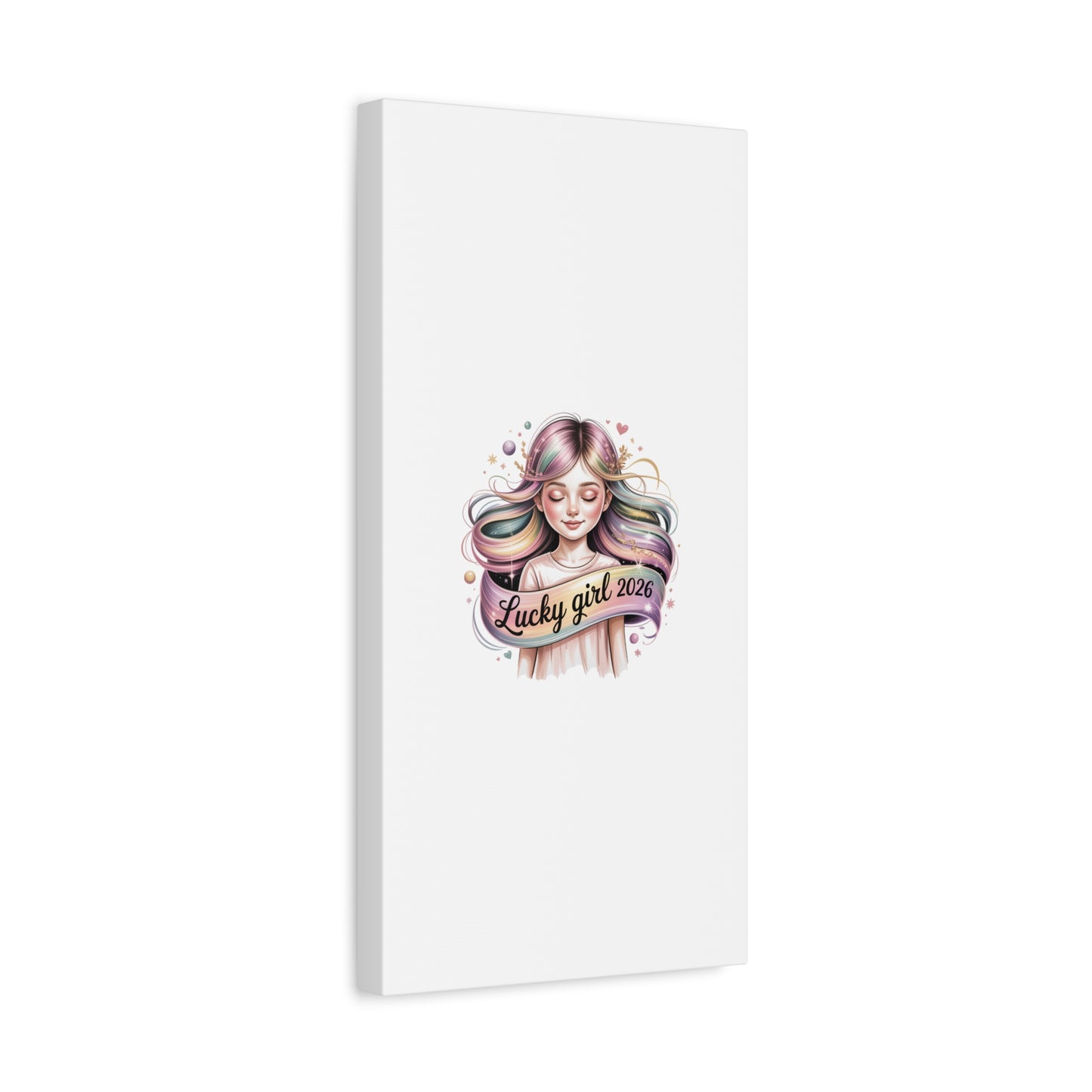 Lucky Girl 2026 Canvas Print | manifest luck, lucky charms