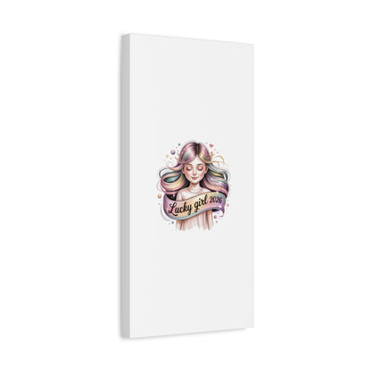 Lucky Girl 2026 Canvas Print | manifest luck, lucky charms