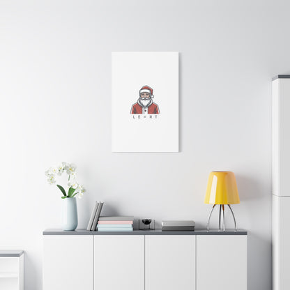 Minimal Santa Canvas, Modern Santa Graphic | Geometric Christmas Wall Art