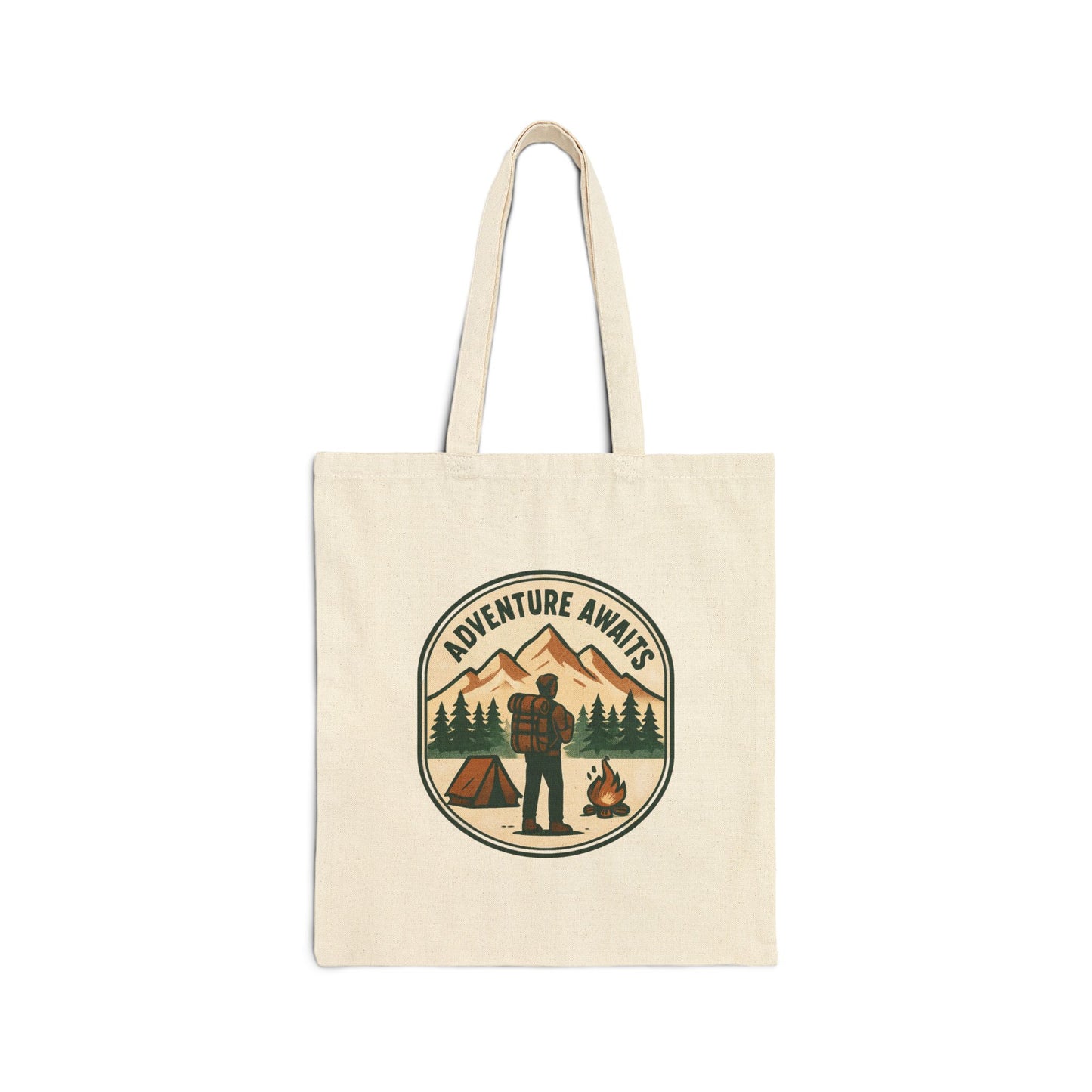 Adventure Awaits Tote Bag – Camping Canvas Shopper