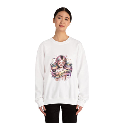 Lucky Girl 2026 Crewneck Sweatshirt | manifest luck, lucky charms